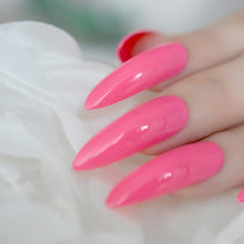 Load image into Gallery viewer, Marble Pointed Dark Shiny False Nails